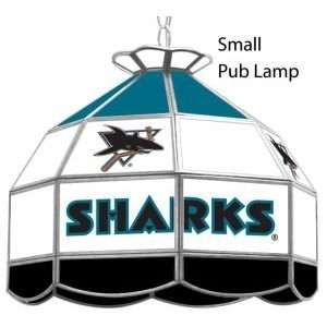  SAN JOSE SHARKS NHL TIFFANY STYLE GLASS POKER LAMP: Home 