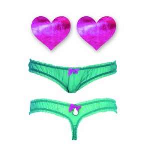  Bristols 6 Nippies Skin Nippies Intimates, Jade Thong, XS 