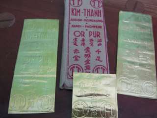 INDO CHINA   KIM THANH .999 GOLD LEAVES & WRAPPER, RARE  