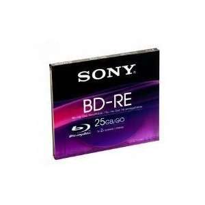  Sony Blu ray Rewritable Media   BD RE   25 GB Slim Case 