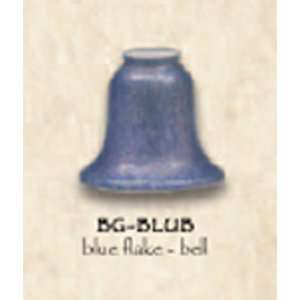  BG BLUB Blue Flake Art Glass Shade   Bell Shaped