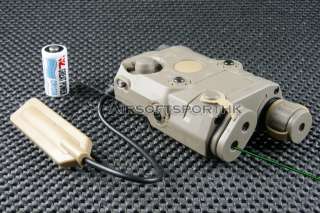 AN/PEQ 15 Tan 532nm Green Laser W/ LED Light PEQ15 TGL  