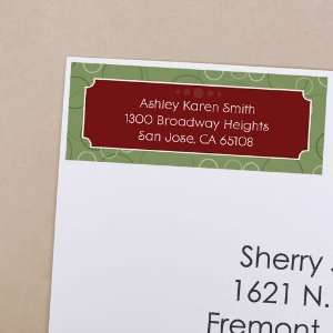   Jolly   30 Personalized Holiday Return Address Labels: Office Products