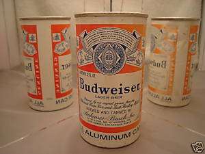 BUDWEISER TEXAS STRAIGHT ALL ALUMINUM PULL TAB BEER CAN  