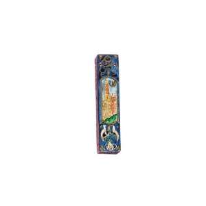   Yair Emanuel Small Wooden Mezuzah With Tower of David 