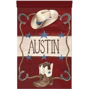   lil buckaroo brick bandana personalized wall hanging: Home & Kitchen