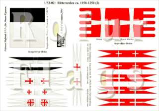 32 02 Ritterorden Banner und Wimpel ca. 1150 1250 (2) Hello Darek 