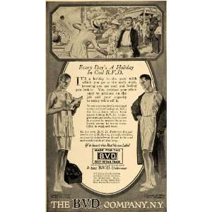  1917 Ad Underwear Union Suits Drawers B. V. D. Company 