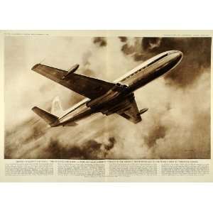  1955 De Havilland DH106 Comet 4 BOAC Jet Airplane Print 