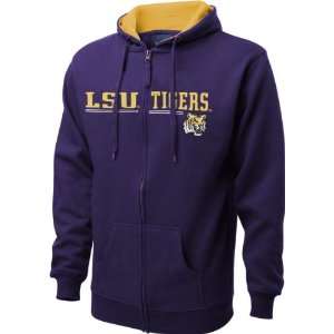  LSU Tigers Purple Fissure Full Zip Hooded Sweatshirt 
