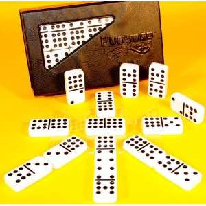    Dominoes Double 9 Black Dots Chicken Foot Game Set: Toys & Games