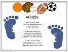 All Sport Fathers Day Footprint Poem~Foots​teps of Love