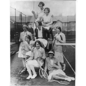  Octette,British tennis girls,Magdalen Park Tennis Tournament 