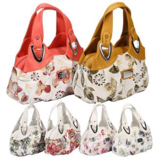 Flower Pattern PU Women Lady Handbag Purse Shoulder Bag  