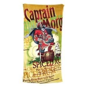   : Captain Morgan Spiced Rum Logo 35 X 70 Beach Towel: Home & Kitchen