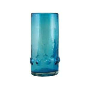 VIVAZ Bolitas Highball Glass, Turquoise Recycled Glass, Set of 4 