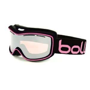 Bolle Monarch Goggles (Shiny Black / Pink Frames, Vermillion Gun Lens 