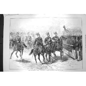    1872 Berlin Emperors Tempelhof Soldiers Horses