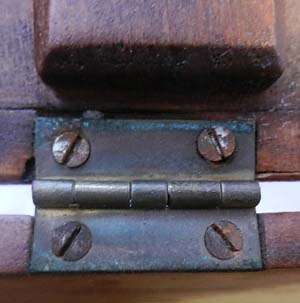 ANTIQUE 19th C. Miniature Lift Top Chest Handcut Dovetail Joints 