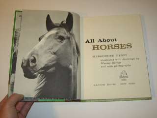 Marguerite Henry ALL ABOUT HORSES Random House 1962  