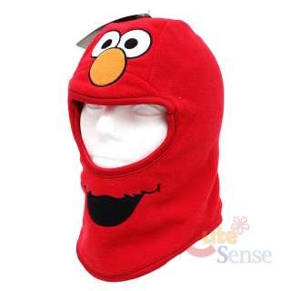 Sesame Street Elmo Face Ski Mask Hat with Mitten Gloves : Kids Fleece 