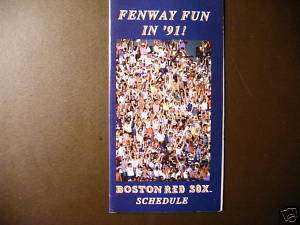 Boston Red Sox 1991 schedule   Fenway Fun in 91  