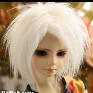 MSD 17~18cm 7~8 1/4 Fur Wig BJD Doll Hair white  