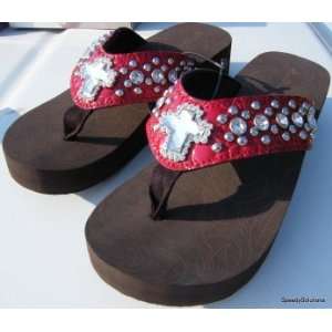   Rhinestone Jewel Bling Flip Flops Sandals SIZE 7: Everything Else