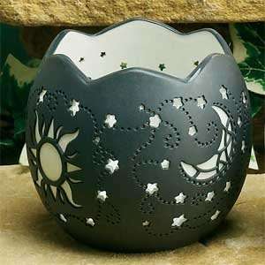    Porcelain Sun Black Candle Holder Egg Shape