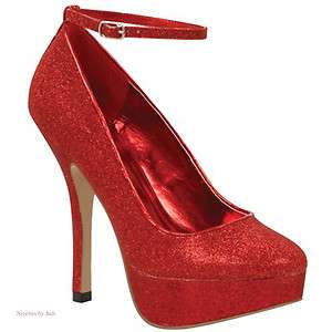   Silver, Red, Brown, Black, or Pewter Platform Pumps Heels Shoes  