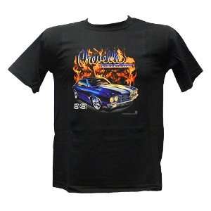  Chevrolet Chevelle Ss In Flames Youth Tee Shirt X Small 