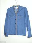 talbot s cotton long sleeve button front blue jean jack