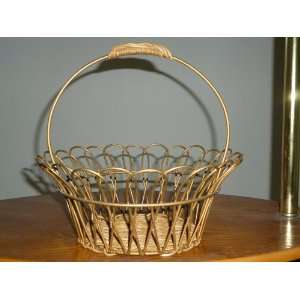  Metal and Wicker Basket 