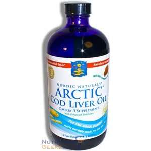  Nordic Naturals Arctic Cod Liver Oil   Strawberry, 16 