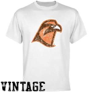 NCAA Bowling Green State Falcons White Distressed Logo Vintage T shirt 