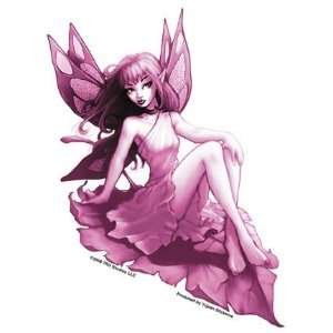  Pink Leaf Butterfly Fairy   Sticker / Decal AD842 