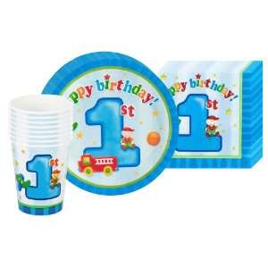  Boys Playtime 1st Birthday Party Supplies Pack Including 