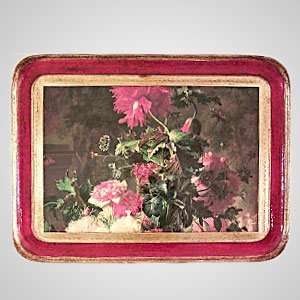  Italian Wooden Floral Tray