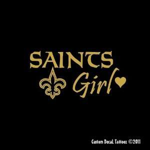  New Orleans Saints Girl Car Window Decal Sticker Metallic 