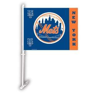 BSS   New York Mets MLB Car Flag W/Wall Brackett 