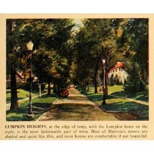  1942 Print Lumpkin Heights Mattoon Illinois Town Home 