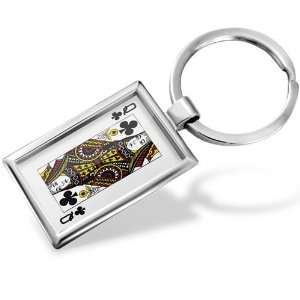   of Clubs   Queen / card game   Hand Made, Key chain ring: Jewelry