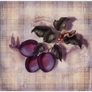  Tartan Fruit Plum Finest LAMINATED Print Alma Lee 7x7 
