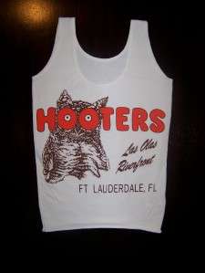 BRAND NEW HOOTERS GIRL UNIFORM TANK 100% AUTHENTIC FT LAUDERDALE, FL 