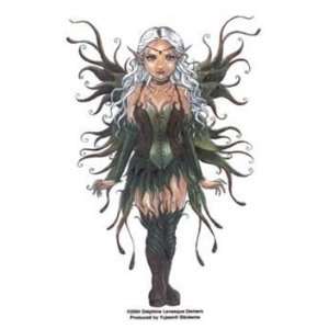 Delphine Levesque Demers   Green Corset Ivy Fairy   Sticker / Decal