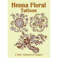 HENNA FLORAL TATTOOS 4 DESIGNS SAFE/ FUN/ EASY ON/OFF  