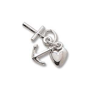  Faith,Hope,Charity Charm in Sterling Silver Jewelry