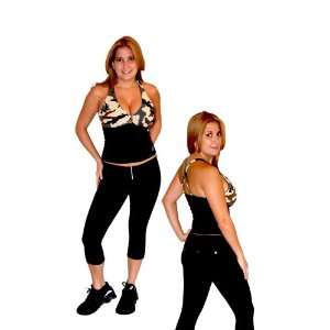 Equilibrium Active Wear Zipper Womens Capri Pants (Size=S):  
