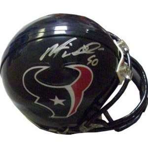  Mario Williams Signed Texans Mini Helmet: Sports 