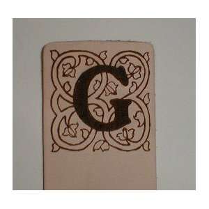    Floral Initial Leather Bookmark Style 2 Letter G: Everything Else
